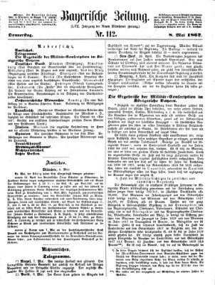 Bayerische Zeitung. Mittag-Ausgabe (Süddeutsche Presse) Donnerstag 8. Mai 1862