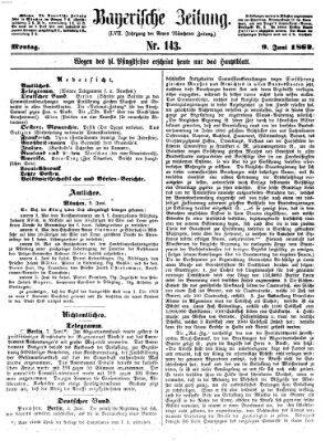 Bayerische Zeitung. Mittag-Ausgabe (Süddeutsche Presse) Montag 9. Juni 1862