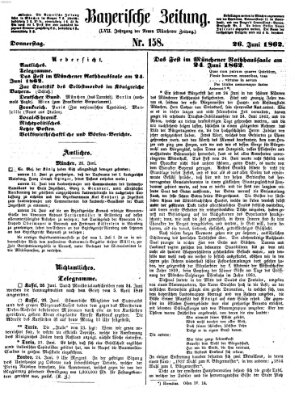 Bayerische Zeitung. Mittag-Ausgabe (Süddeutsche Presse) Donnerstag 26. Juni 1862