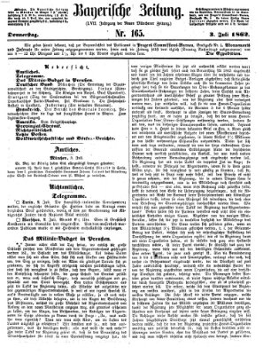 Bayerische Zeitung. Mittag-Ausgabe (Süddeutsche Presse) Donnerstag 3. Juli 1862