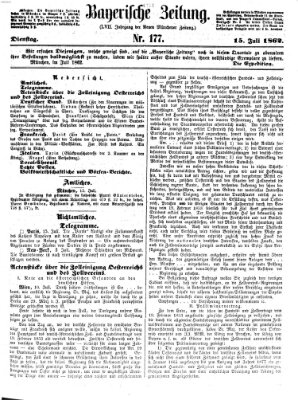 Bayerische Zeitung. Mittag-Ausgabe (Süddeutsche Presse) Dienstag 15. Juli 1862