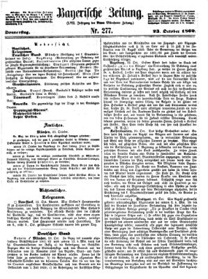 Bayerische Zeitung. Mittag-Ausgabe (Süddeutsche Presse) Donnerstag 23. Oktober 1862