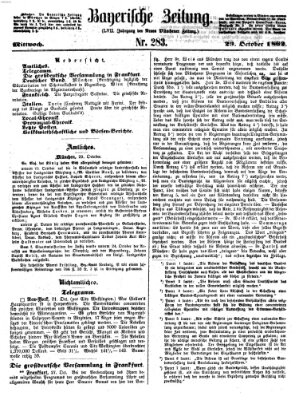 Bayerische Zeitung. Mittag-Ausgabe (Süddeutsche Presse) Mittwoch 29. Oktober 1862