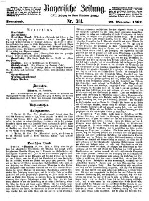 Bayerische Zeitung. Mittag-Ausgabe (Süddeutsche Presse) Samstag 29. November 1862