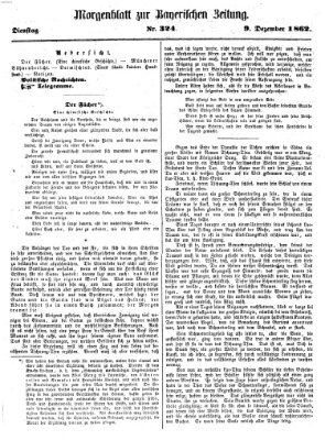 Bayerische Zeitung. Mittag-Ausgabe (Süddeutsche Presse) Dienstag 9. Dezember 1862