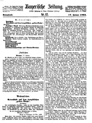 Bayerische Zeitung. Mittag-Ausgabe (Süddeutsche Presse) Samstag 17. Januar 1863