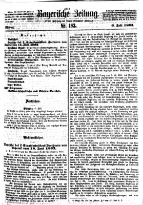 Bayerische Zeitung. Mittag-Ausgabe (Süddeutsche Presse) Montag 6. Juli 1863