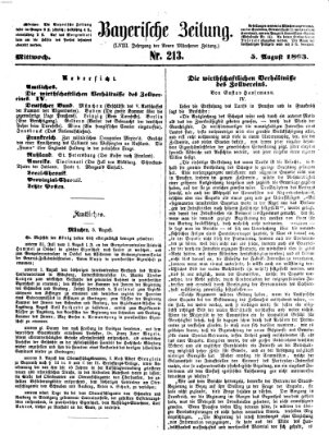 Bayerische Zeitung. Mittag-Ausgabe (Süddeutsche Presse) Mittwoch 5. August 1863