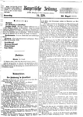 Bayerische Zeitung. Mittag-Ausgabe (Süddeutsche Presse) Donnerstag 20. August 1863