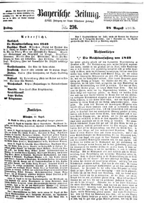 Bayerische Zeitung. Mittag-Ausgabe (Süddeutsche Presse) Freitag 28. August 1863