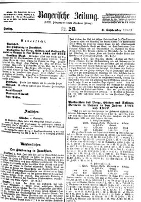 Bayerische Zeitung. Mittag-Ausgabe (Süddeutsche Presse) Freitag 4. September 1863