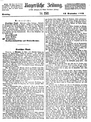 Bayerische Zeitung. Mittag-Ausgabe (Süddeutsche Presse) Sonntag 13. September 1863