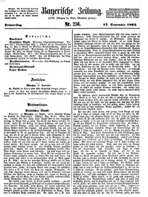 Bayerische Zeitung. Mittag-Ausgabe (Süddeutsche Presse) Donnerstag 17. September 1863