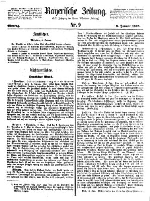 Bayerische Zeitung. Mittag-Ausgabe (Süddeutsche Presse) Montag 9. Januar 1865