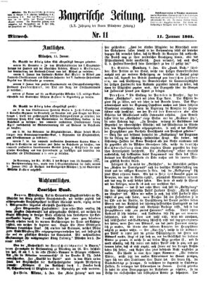 Bayerische Zeitung. Mittag-Ausgabe (Süddeutsche Presse) Mittwoch 11. Januar 1865