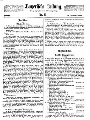 Bayerische Zeitung. Mittag-Ausgabe (Süddeutsche Presse) Freitag 13. Januar 1865