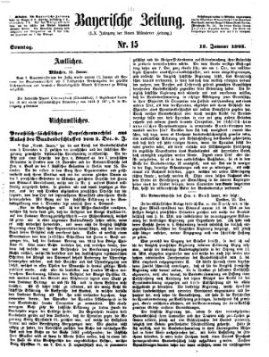 Bayerische Zeitung. Mittag-Ausgabe (Süddeutsche Presse) Sonntag 15. Januar 1865