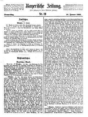 Bayerische Zeitung. Mittag-Ausgabe (Süddeutsche Presse) Donnerstag 19. Januar 1865