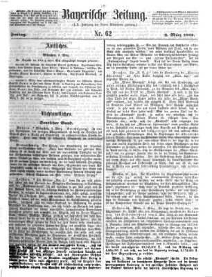 Bayerische Zeitung. Mittag-Ausgabe (Süddeutsche Presse) Freitag 3. März 1865