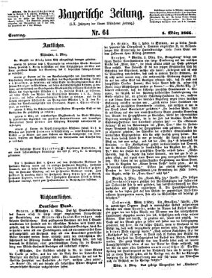 Bayerische Zeitung. Mittag-Ausgabe (Süddeutsche Presse) Sonntag 5. März 1865