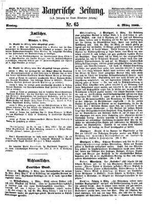 Bayerische Zeitung. Mittag-Ausgabe (Süddeutsche Presse) Montag 6. März 1865