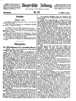 Bayerische Zeitung. Mittag-Ausgabe (Süddeutsche Presse) Mittwoch 8. März 1865