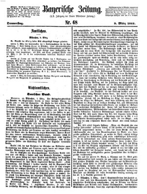 Bayerische Zeitung. Mittag-Ausgabe (Süddeutsche Presse) Donnerstag 9. März 1865