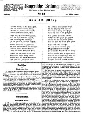 Bayerische Zeitung. Mittag-Ausgabe (Süddeutsche Presse) Freitag 10. März 1865