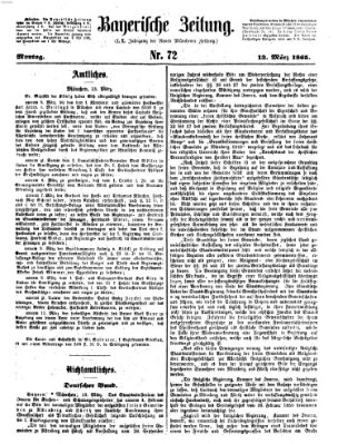 Bayerische Zeitung. Mittag-Ausgabe (Süddeutsche Presse) Montag 13. März 1865