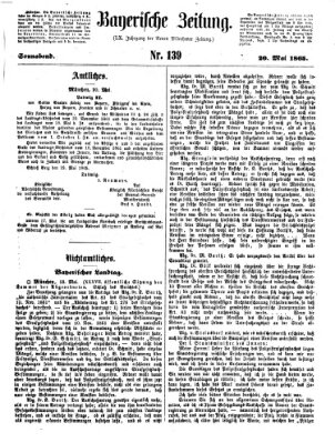 Bayerische Zeitung. Mittag-Ausgabe (Süddeutsche Presse) Samstag 20. Mai 1865