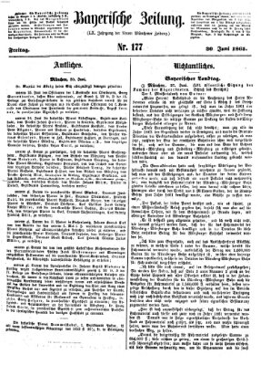 Bayerische Zeitung. Mittag-Ausgabe (Süddeutsche Presse) Freitag 30. Juni 1865