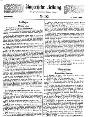 Bayerische Zeitung. Mittag-Ausgabe (Süddeutsche Presse) Mittwoch 5. Juli 1865