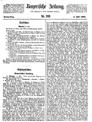 Bayerische Zeitung. Mittag-Ausgabe (Süddeutsche Presse) Donnerstag 6. Juli 1865