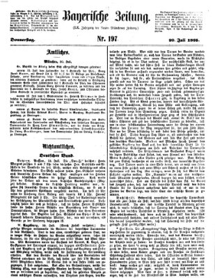 Bayerische Zeitung. Mittag-Ausgabe (Süddeutsche Presse) Donnerstag 20. Juli 1865