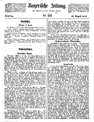 Bayerische Zeitung. Mittag-Ausgabe (Süddeutsche Presse) Sonntag 13. August 1865