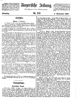 Bayerische Zeitung. Mittag-Ausgabe (Süddeutsche Presse) Dienstag 5. September 1865