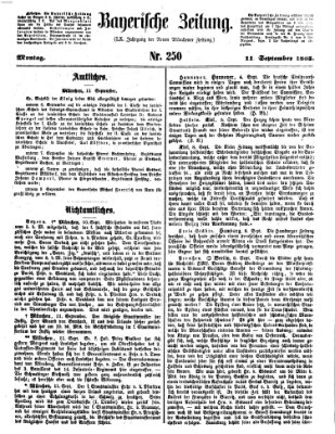 Bayerische Zeitung. Mittag-Ausgabe (Süddeutsche Presse) Montag 11. September 1865