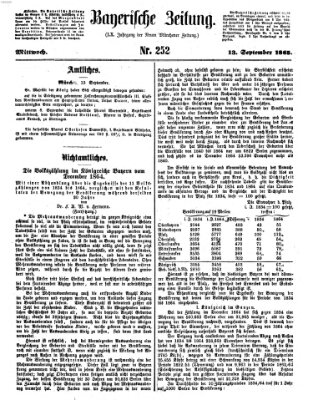 Bayerische Zeitung. Mittag-Ausgabe (Süddeutsche Presse) Mittwoch 13. September 1865