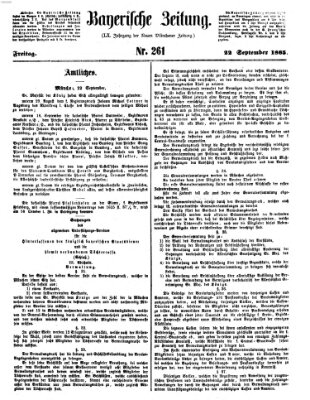 Bayerische Zeitung. Mittag-Ausgabe (Süddeutsche Presse) Freitag 22. September 1865