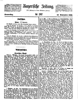 Bayerische Zeitung. Mittag-Ausgabe (Süddeutsche Presse) Donnerstag 28. September 1865