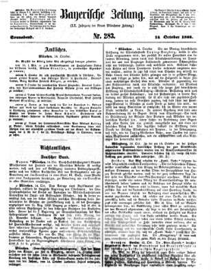 Bayerische Zeitung. Mittag-Ausgabe (Süddeutsche Presse) Samstag 14. Oktober 1865