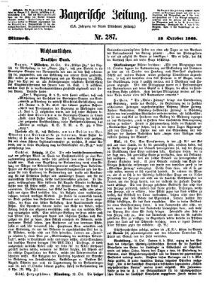 Bayerische Zeitung. Mittag-Ausgabe (Süddeutsche Presse) Mittwoch 18. Oktober 1865