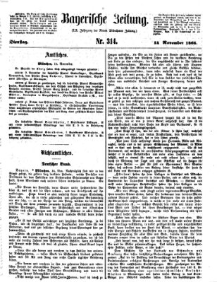 Bayerische Zeitung. Mittag-Ausgabe (Süddeutsche Presse) Dienstag 14. November 1865