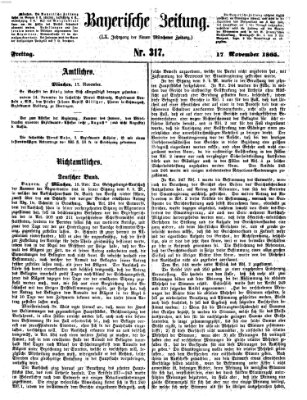 Bayerische Zeitung. Mittag-Ausgabe (Süddeutsche Presse) Freitag 17. November 1865