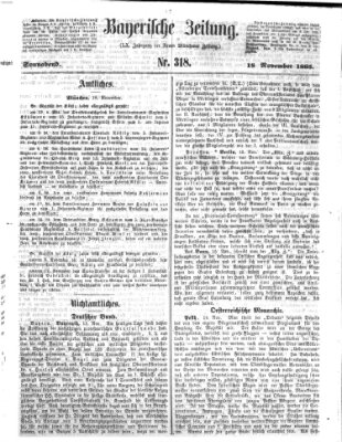 Bayerische Zeitung. Mittag-Ausgabe (Süddeutsche Presse) Samstag 18. November 1865