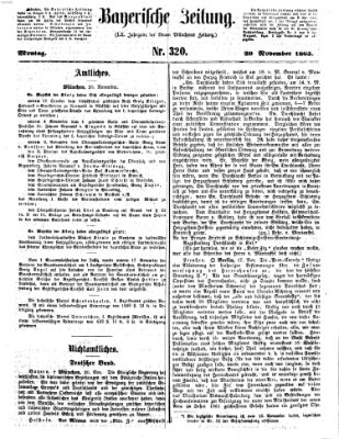 Bayerische Zeitung. Mittag-Ausgabe (Süddeutsche Presse) Montag 20. November 1865