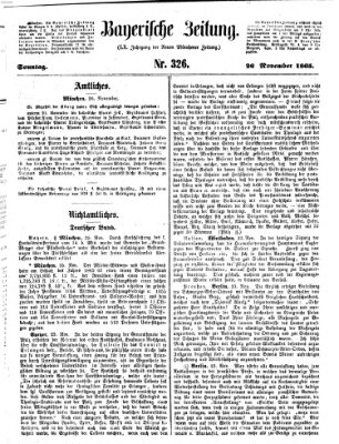 Bayerische Zeitung. Mittag-Ausgabe (Süddeutsche Presse) Sonntag 26. November 1865