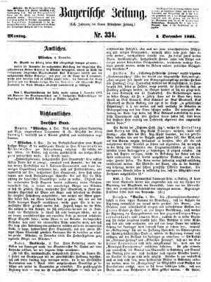 Bayerische Zeitung. Mittag-Ausgabe (Süddeutsche Presse) Montag 4. Dezember 1865