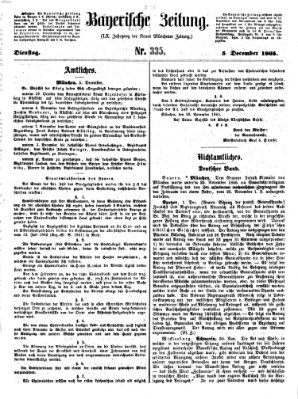 Bayerische Zeitung. Mittag-Ausgabe (Süddeutsche Presse) Dienstag 5. Dezember 1865