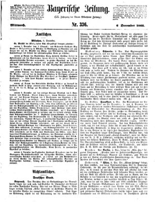 Bayerische Zeitung. Mittag-Ausgabe (Süddeutsche Presse) Mittwoch 6. Dezember 1865